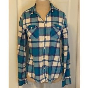 Blue Plaid Hollister Shirt